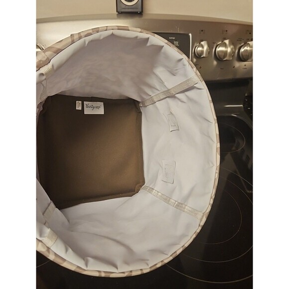 Thirty-One mini Utility Bin Say It Taupe Beige Cheetah Print Pattern 11" X 9" - Picture 6 of 7